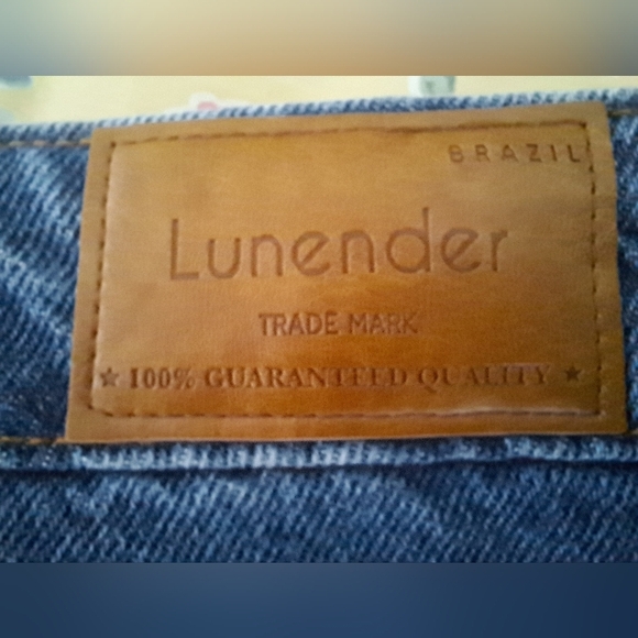 LUNENDER BRAZIL high waist wide leg jeans cut out waistband grunge EMO EU 40 - Picture 6 of 14